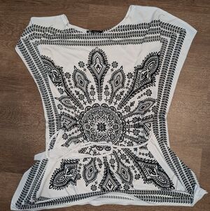 Cleo Black and White Mandala Tunic
